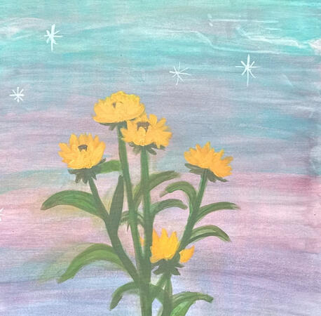 Daisies in Twilight